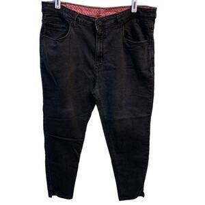 Recap Womens Mid Ankle High Rise Black Denim Jeans Size US 16 or UK 36